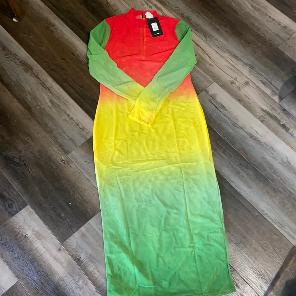 JAMAICAN HONEY MESH MIDI DRESS SIZE XL NWT